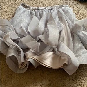 Two piece silver crop top dress
